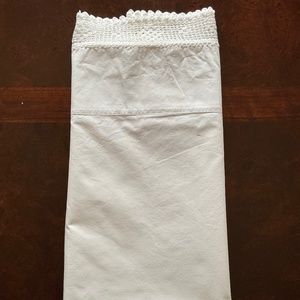 Pencale Vintage Queen Size Crochet Embroidered Cotton Pillow Case